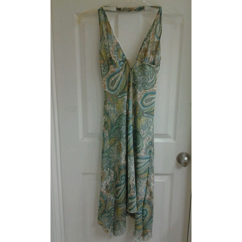 Y2K TRIXXI Sundress Junior 3 Fairy Paisley Asymmetrical Spaghetti Strap NWT $58